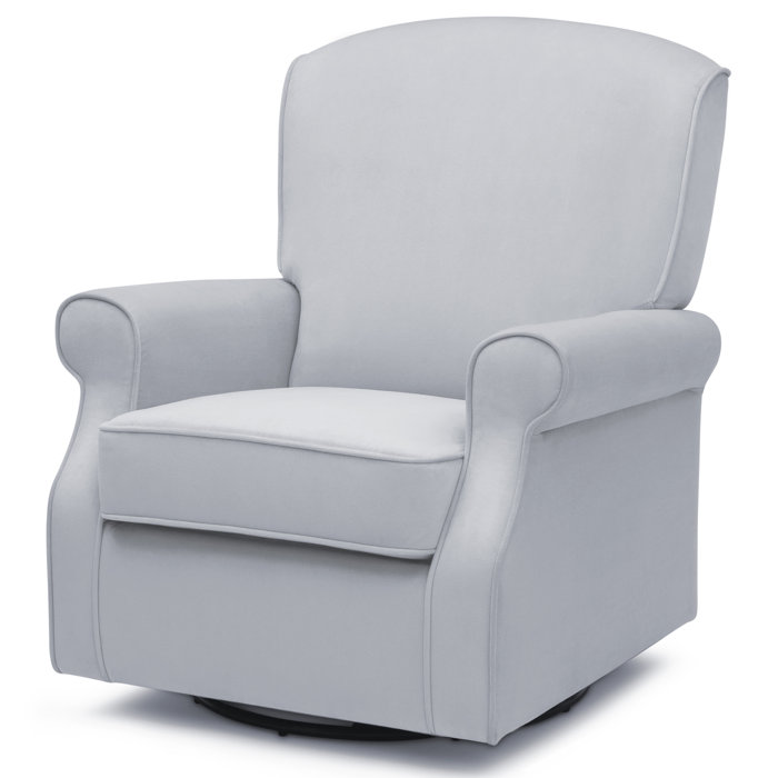 Delta Children Oakley Nursery Glider Swivel Rocker Chair, Dolphin Grey